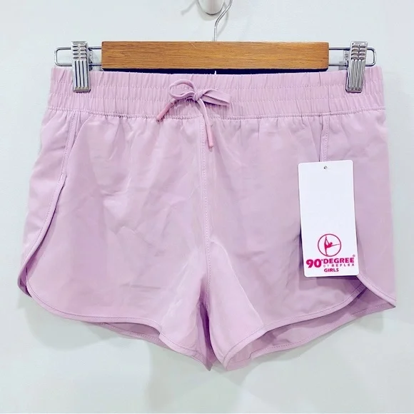 90 DEGREES By Reflex NWT 12 Girl’s Lavender Lined Sporty Athletic 2” Shorts - Picture 1 of 15